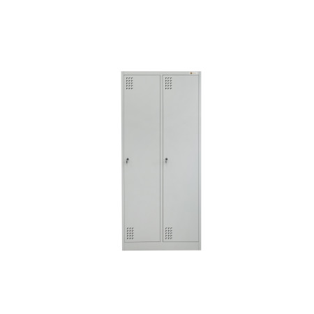 szafka BHP 2-drzwiowa z podziałem HAYRAX szara 80 cm front