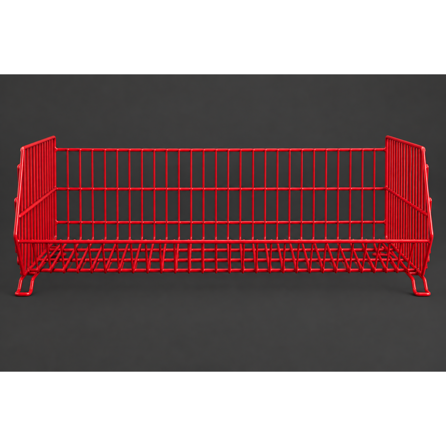 Kosz nastawny druciany HAYRAX 860x500x300 czerwony RAL 3000 (N)