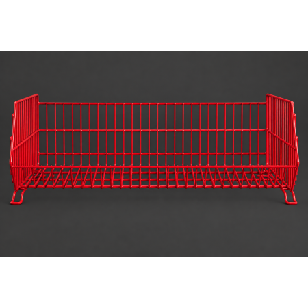 Kosz nastawny druciany HAYRAX 860x500x300 czerwony RAL 3000 (N)