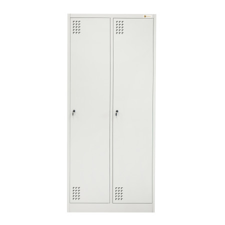 Szafka BHP 2-drzwiowa z podziałem HAYRAX szara 60×50×180 cm | HRX0003-60