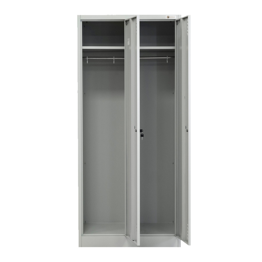 Szafka BHP 2-drzwiowa HAYRAX szara 80×50×180 cm | HRX0002-80