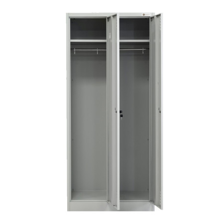 Szafka BHP 2-drzwiowa HAYRAX szara 80×50×180 cm | HRX0002-80