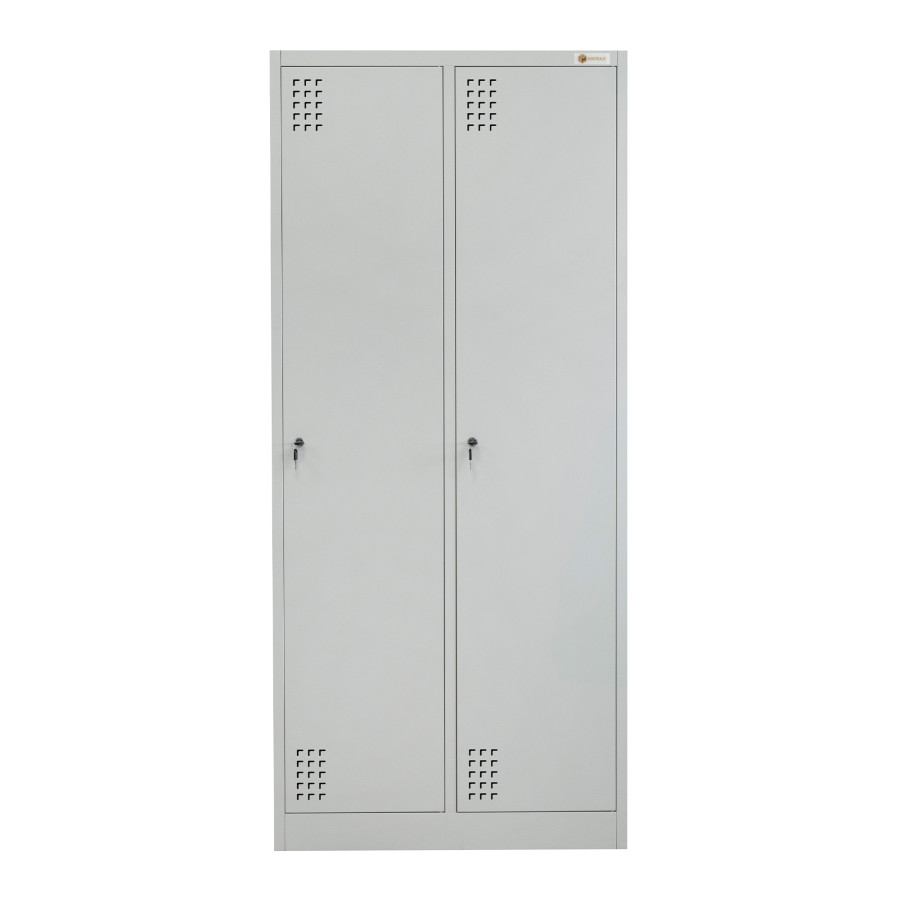 Szafka BHP 2-drzwiowa HAYRAX szara 80×50×180 cm | HRX0002-80