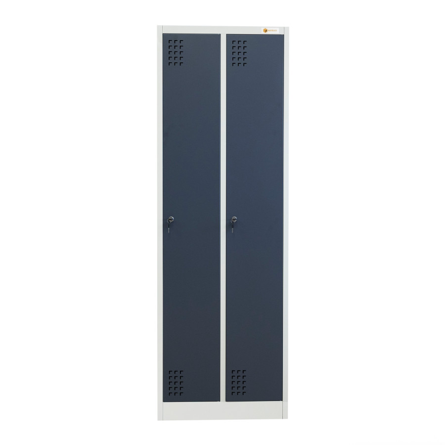 Szafka BHP 2-drzwiowa HAYRAX szara/grafit 60×50×180 cm | HRX0005-60