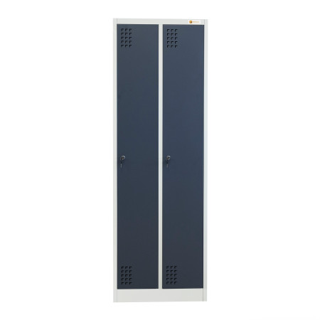 Szafka BHP 2-drzwiowa HAYRAX szara/grafit 60×50×180 cm | HRX0005-60