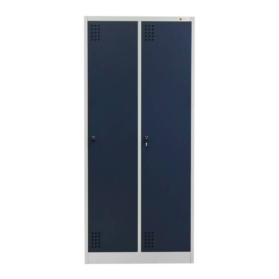 Szafka BHP 2-drzwiowa HAYRAX szara/grafit 80×50×180 cm | HRX0007-80