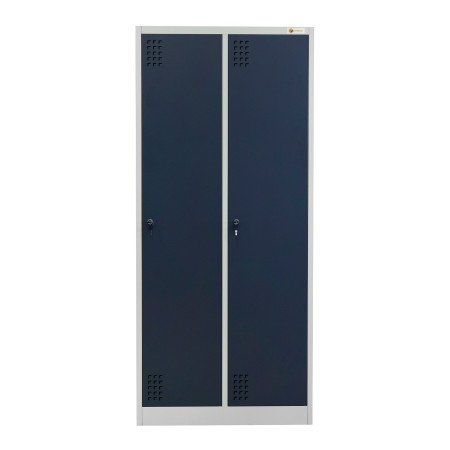 Szafka BHP 2-drzwiowa HAYRAX szara/grafit 80×50×180 cm | HRX0007-80
