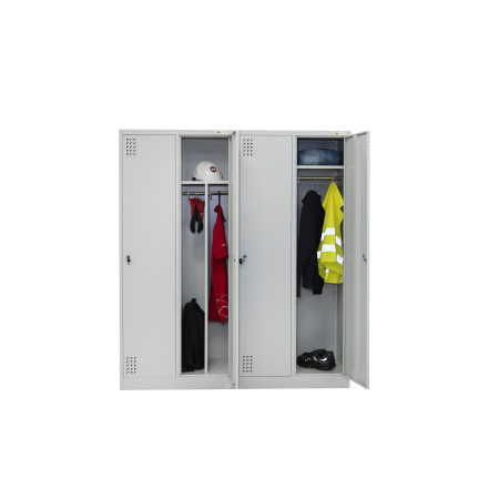 szafka BHP 2-drzwiowa HAYRAX szara 80 cm front, zdjęcie 5