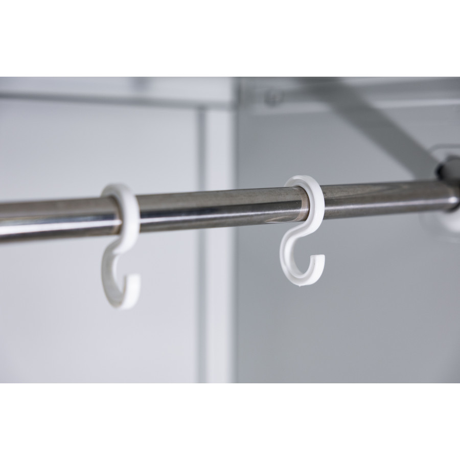 szafka BHP 2-drzwiowa HAYRAX szara grafit 80 cm front, zdjęcie 6