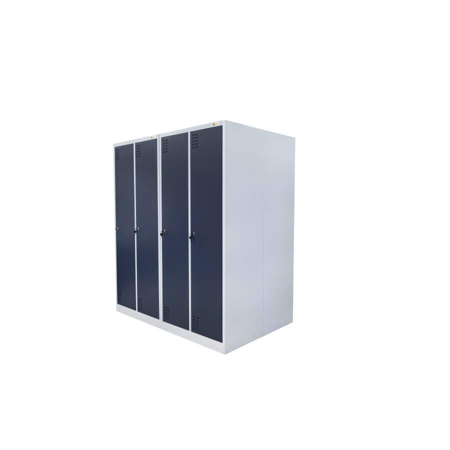 szafka BHP 2-drzwiowa HAYRAX szara grafit front, zdjęcie 5