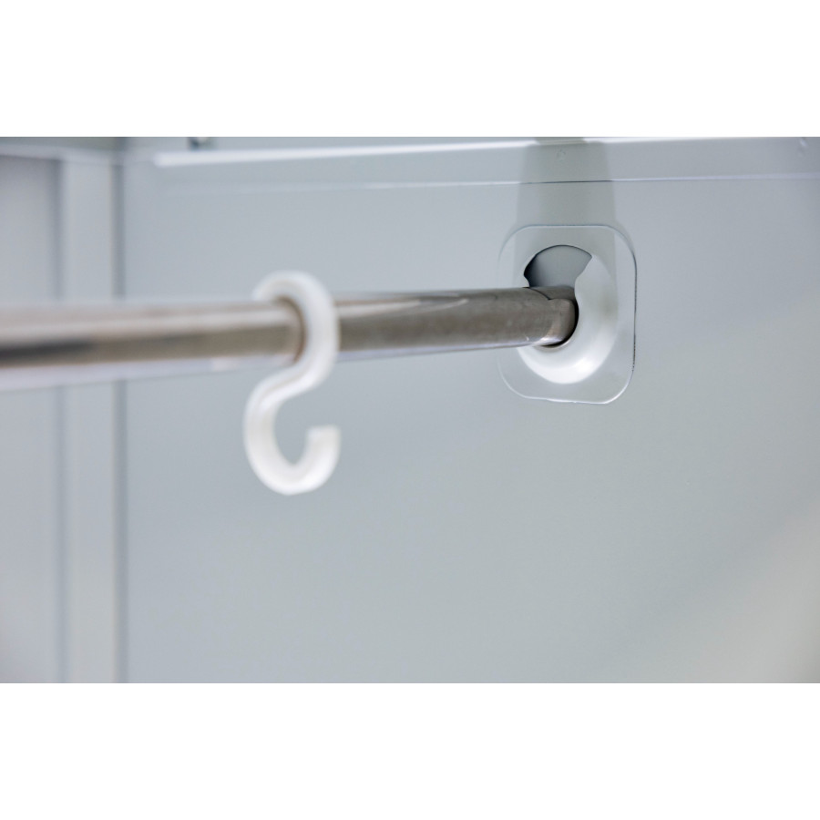 szafka BHP 2-drzwiowa HAYRAX szara grafit 80 cm front, zdjęcie 7