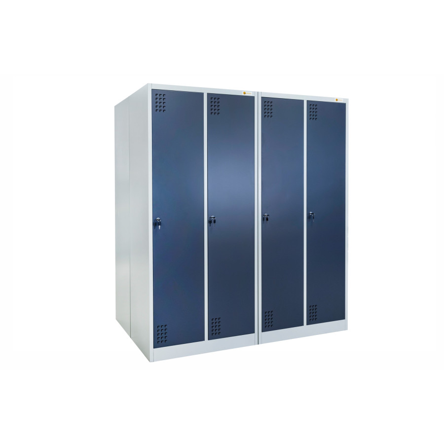 szafka BHP 2-drzwiowa HAYRAX szara grafit front, zdjęcie 7