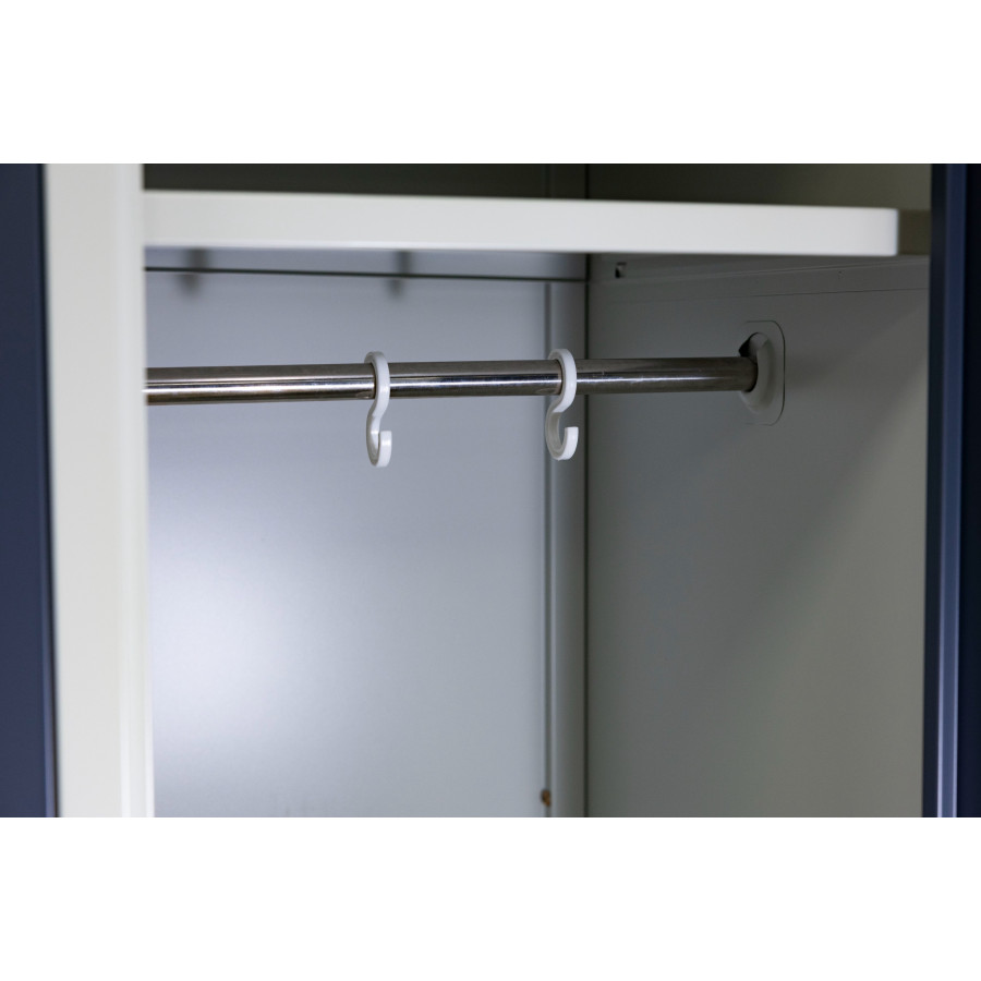 szafka BHP 2-drzwiowa HAYRAX szara grafit 80 cm front, zdjęcie 8