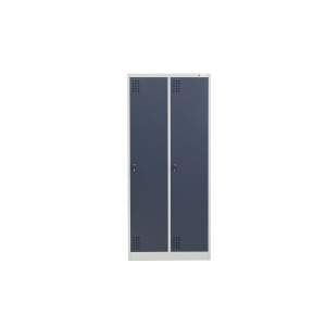 szafka BHP 2-drzwiowa z podziałem HAYRAX szara grafit 80 cm front, zdjęcie 6