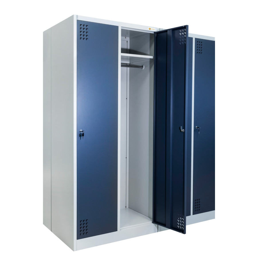 szafka BHP 2-drzwiowa HAYRAX szara grafit 80 cm front, zdjęcie 11