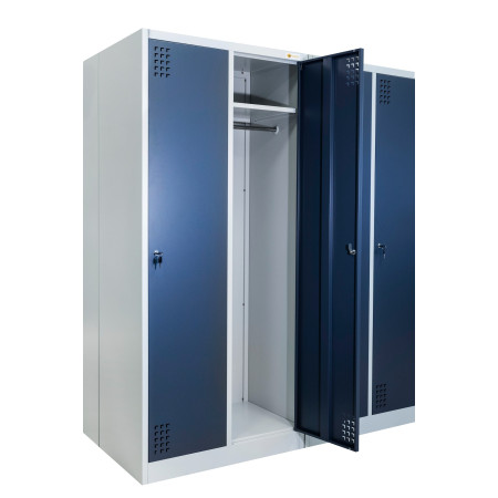szafka BHP 2-drzwiowa HAYRAX szara grafit 80 cm front, zdjęcie 11