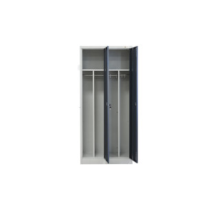 szafka BHP 2-drzwiowa z podziałem HAYRAX szara grafit 80 cm front, zdjęcie 6 2