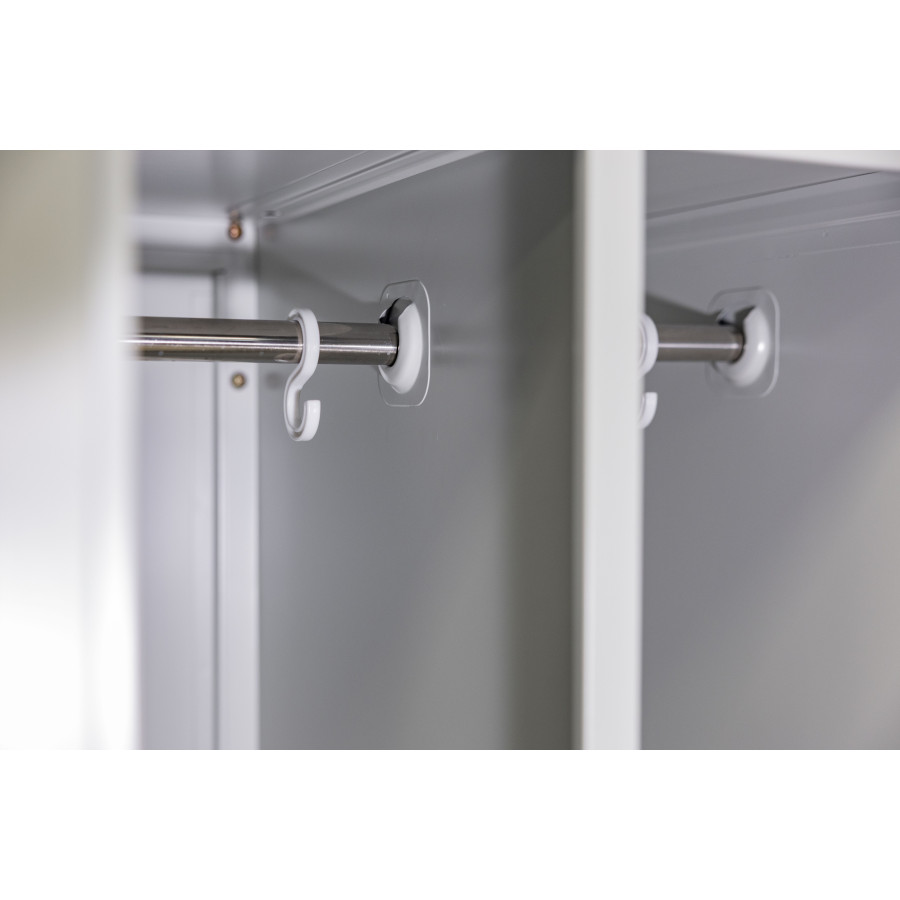 szafka BHP 2-drzwiowa z podziałem HAYRAX szara grafit 80 cm front, zdjęcie 10