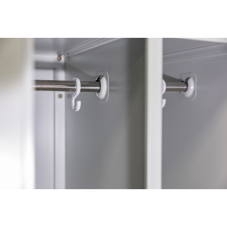 szafka BHP 2-drzwiowa z podziałem HAYRAX szara grafit 80 cm front, zdjęcie 10