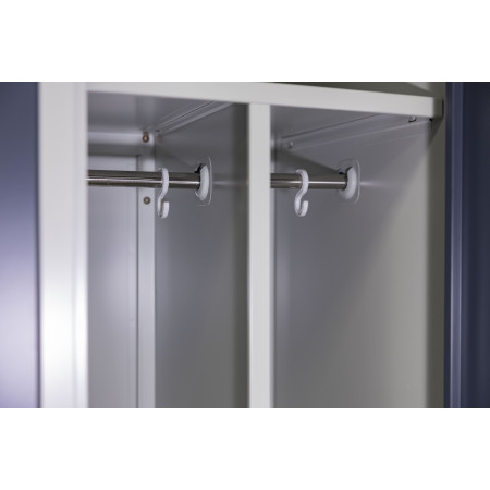 szafka BHP 2-drzwiowa z podziałem HAYRAX szara grafit 80 cm front, zdjęcie 11