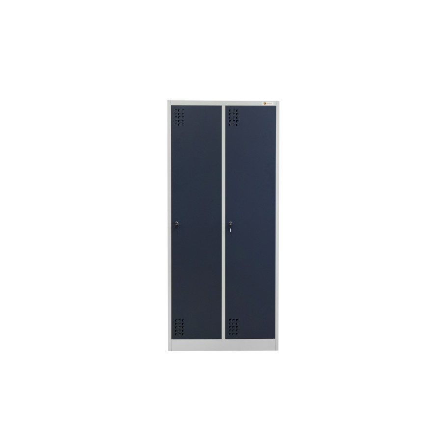 szafka BHP 2-drzwiowa HAYRAX szara grafit 80 cm front