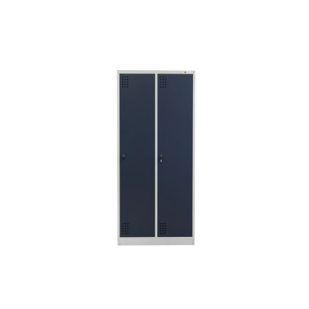 szafka BHP 2-drzwiowa HAYRAX szara grafit 80 cm front
