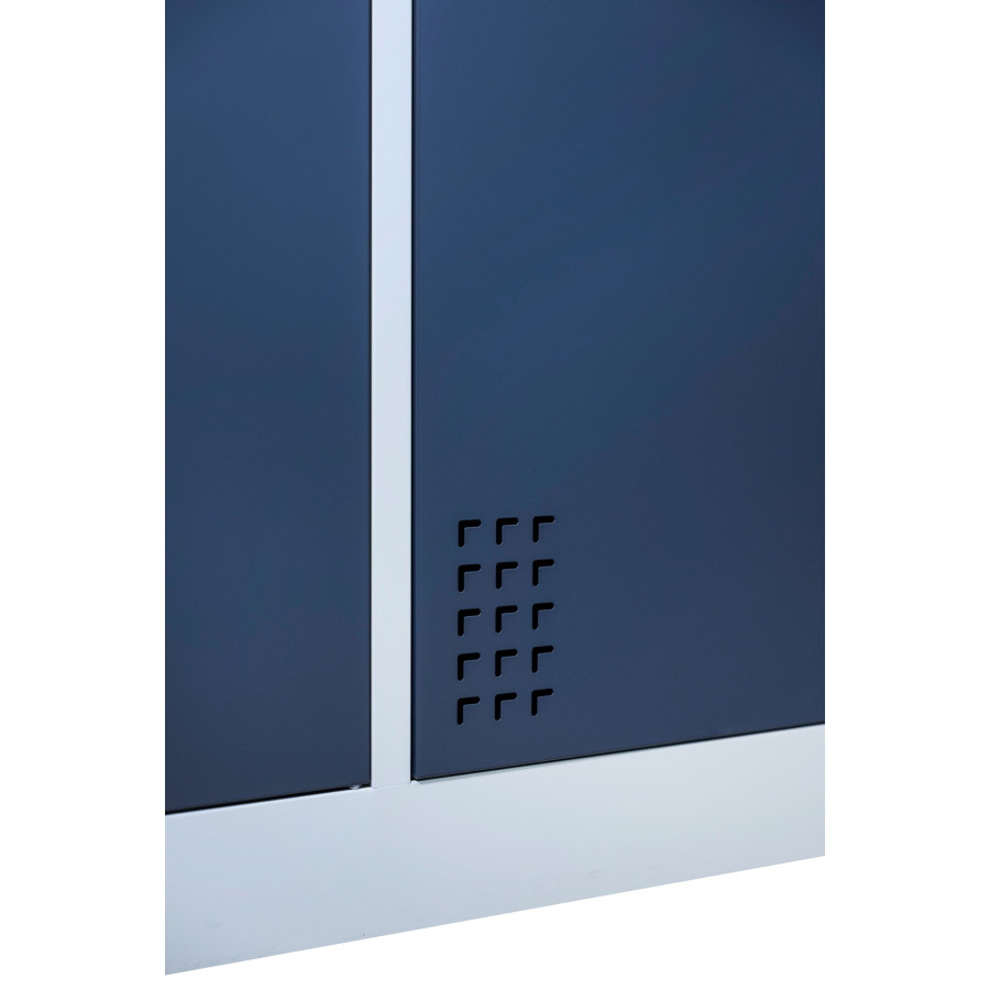 szafka BHP 2-drzwiowa z podziałem HAYRAX szara grafit front, zdjęcie 13